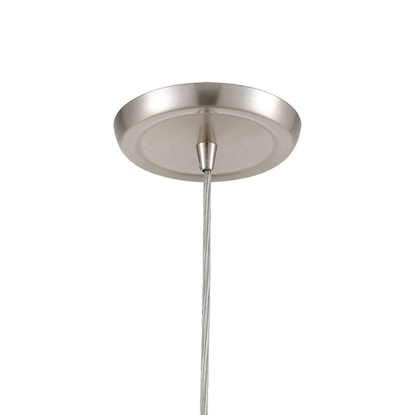 Atlas Vines 5" Wide Handcrafted Pendant - Unique Blue Glass Shade & Satin Nickel Finish for Modern Spaces CL11707-CL