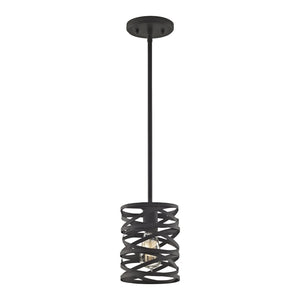 Atlas Vorticy 6" Wide Mini Pendant Light - Modern Oil Rubbed Bronze, Sculptural Design for Small Spaces CL11712-BZ