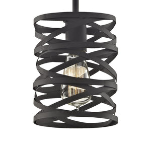 Atlas Vorticy 6" Wide Mini Pendant Light - Modern Oil Rubbed Bronze, Sculptural Design for Small Spaces CL11712-BZ