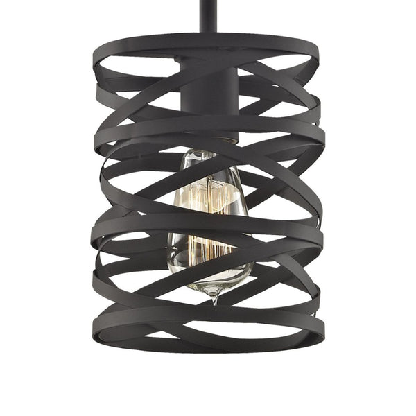 Atlas Vorticy 6" Wide Mini Pendant Light - Modern Oil Rubbed Bronze, Sculptural Design for Small Spaces CL11712-BZ