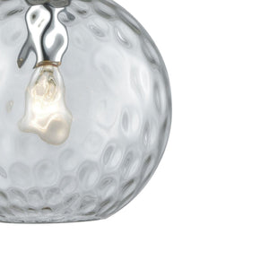 Atlas Watersphere 10" Wide 1-Light Pendant - Artistic Blown Glass Design for Modern Interior Spaces Polished Chrome with Clear CL11713-CL