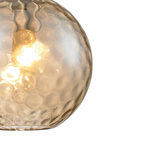 Atlas Watersphere 10" Wide 1-Light Pendant - Artistic Blown Glass Design for Modern Interior Spaces Polished Chrome with Amber CL11714-GD
