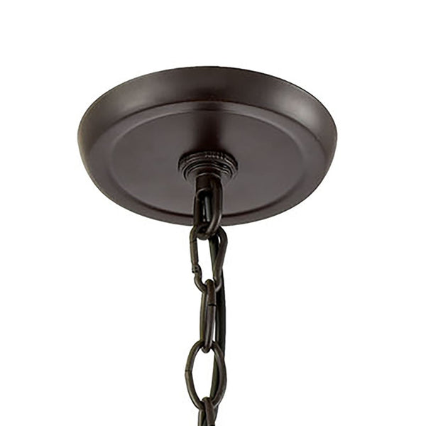 Atlas Weaverton 8'' Wide Mini Pendant Light - Rustic Rope Accent with Oil Rubbed Bronze Finish for Indoors CL11716-NA