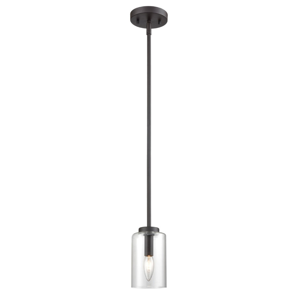 Atlas West End 4.75'' Wide 1-Light Mini Pendant in Oil Rubbed Bronze - Modern Style for Indoor Spaces CL11717-BZ
