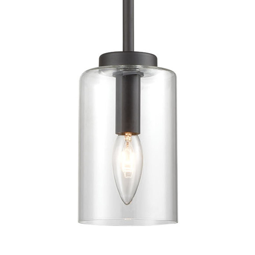 Atlas West End 4.75'' Wide 1-Light Mini Pendant in Oil Rubbed Bronze - Modern Style for Indoor Spaces CL11717-BZ