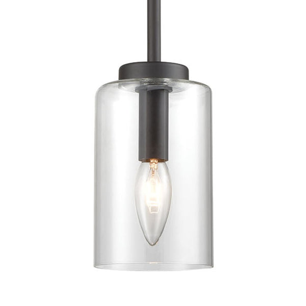 Atlas West End 4.75'' Wide 1-Light Mini Pendant in Oil Rubbed Bronze - Modern Style for Indoor Spaces CL11717-BZ