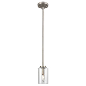 Atlas West End 4.75'' Wide 1-Light Mini Pendant - Sleek Brushed Nickel Design for Modern Spaces & Style CL11717-NK