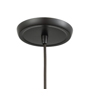 Atlas Whisp 6'' Wide Mini Pendant Light - Artisan Blown Glass & Oil Rubbed Bronze for Modern Spaces CL11718-GD