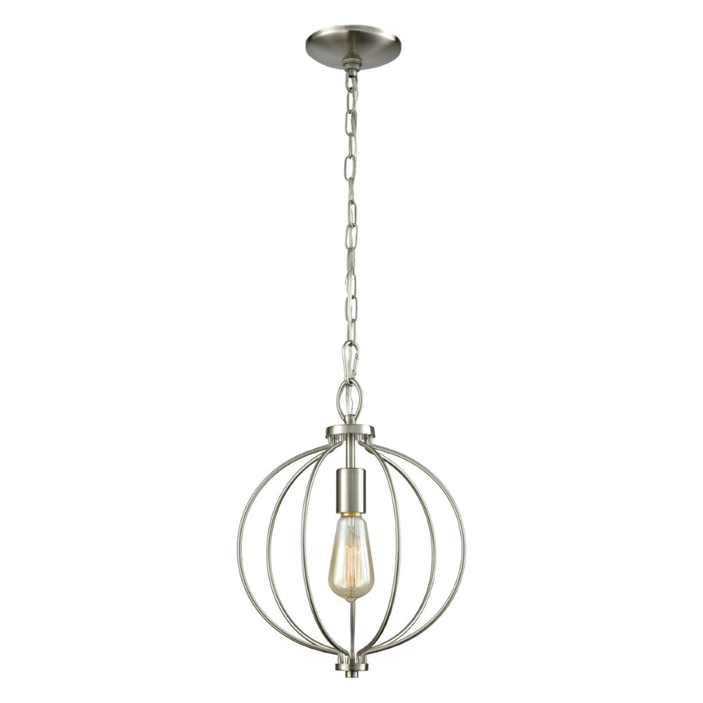 Atlas Williamsport 11" Wide 1-Light Mini Pendant - Timeless Brushed Nickel Lighting for Elegant Spaces CL11719-NK