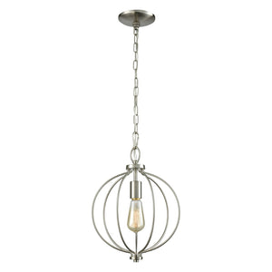 Atlas Williamsport 11" Wide 1-Light Mini Pendant - Timeless Brushed Nickel Lighting for Elegant Spaces CL11719-NK