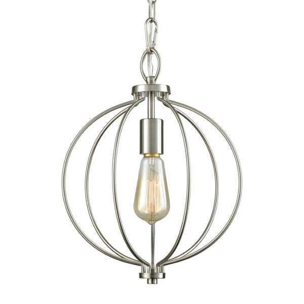 Atlas Williamsport 11" Wide 1-Light Mini Pendant - Timeless Brushed Nickel Lighting for Elegant Spaces CL11719-NK