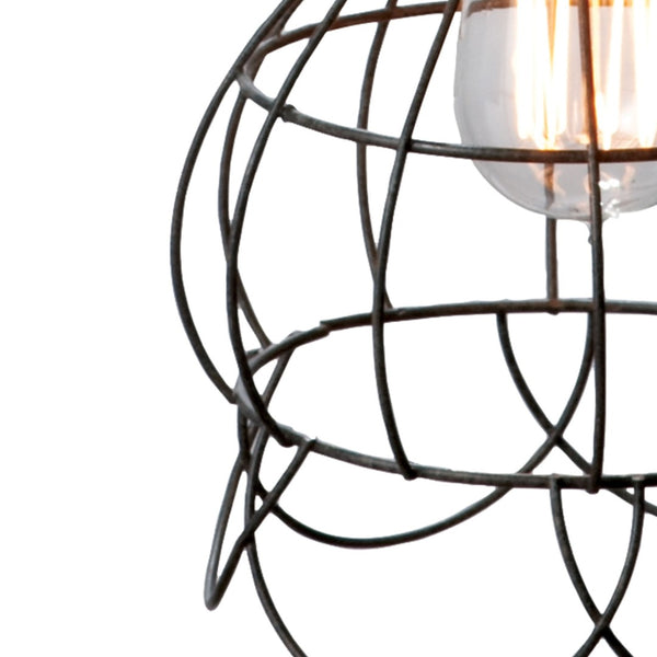 Atlas Wire 6'' Wide 1-Light Mini Pendant in Rustic Carob Bronze – Ideal for Modern Farmhouse & Urban Spaces CL11721-BZ
