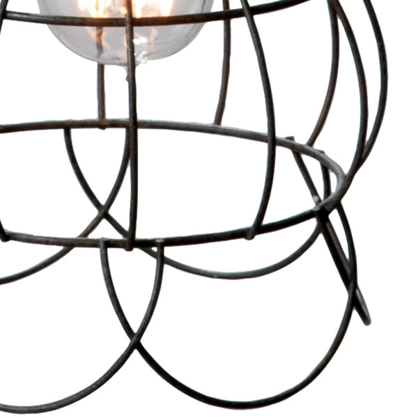 Atlas Wire 6'' Wide 1-Light Mini Pendant in Rustic Carob Bronze – Ideal for Modern Farmhouse & Urban Spaces CL11721-BZ