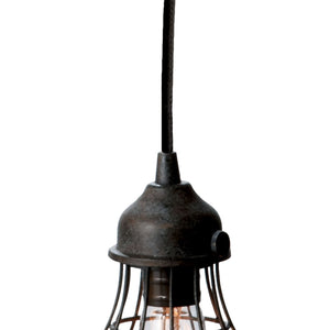 Atlas Wire 6'' Wide 1-Light Mini Pendant in Rustic Carob Bronze – Ideal for Modern Farmhouse & Urban Spaces CL11721-BZ