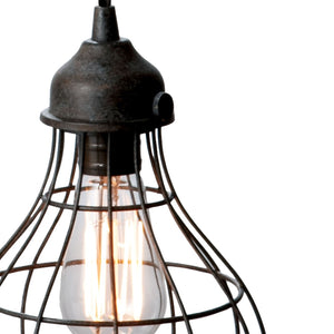 Atlas Wire 6'' Wide 1-Light Mini Pendant in Rustic Carob Bronze – Ideal for Modern Farmhouse & Urban Spaces CL11721-BZ