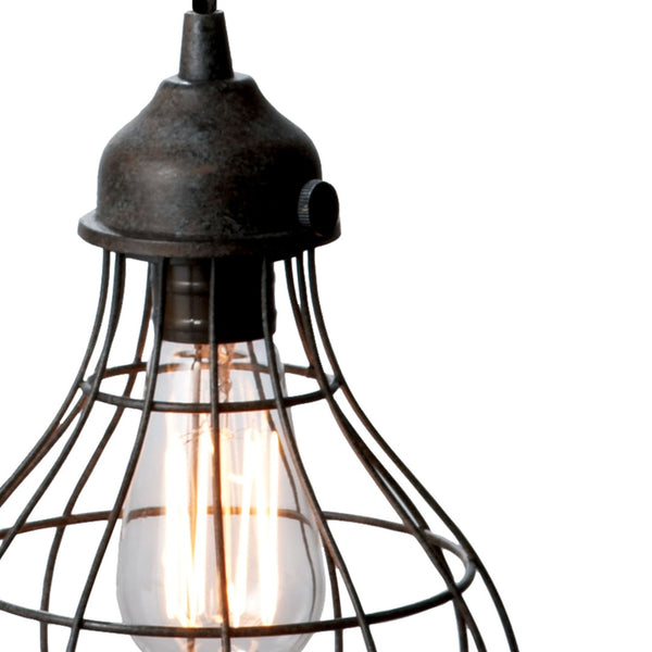 Atlas Wire 6'' Wide 1-Light Mini Pendant in Rustic Carob Bronze – Ideal for Modern Farmhouse & Urban Spaces CL11721-BZ