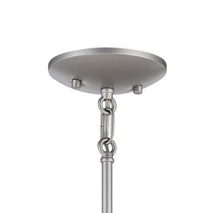 Atlas Wright 5.75'' Mini Pendant Light - Modern Matte Nickel with Bell-Shaped Glass Shade for Versatile Use CL11724-NK