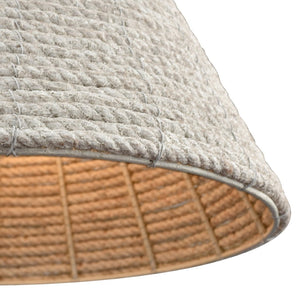 Atlas Air Loom 16.5'' Wide Coastal Pendant Light – Off-White Rope Shade for Breezy Beach Vibes CL11726-WH