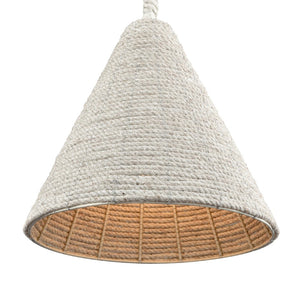 Atlas Air Loom 16.5'' Wide Coastal Pendant Light – Off-White Rope Shade for Breezy Beach Vibes CL11726-WH