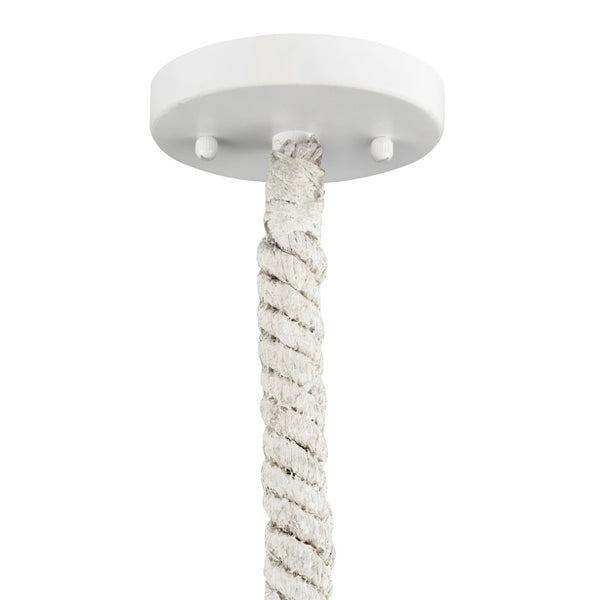 Atlas Air Loom 16.5'' Wide Coastal Pendant Light – Off-White Rope Shade for Breezy Beach Vibes CL11726-WH