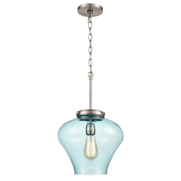 Atlas Amore Elegant 12'' Wide Pendant Light with Clear Glass Shade and Oil-Rubbed Bronze Accents CL11727-NK