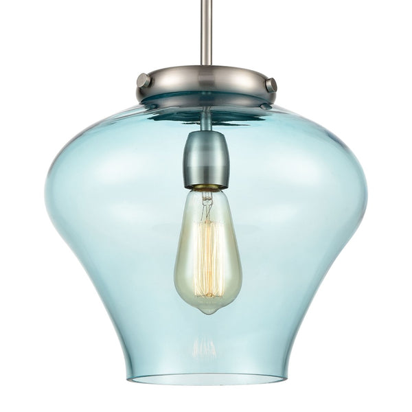Atlas Amore Elegant 12'' Wide Pendant Light with Clear Glass Shade and Oil-Rubbed Bronze Accents CL11727-NK