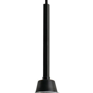 Atlas Arctic 1-Light Pendant - Modern Geometric Design with Faceted Glass Shade for Stunning Interiors Acid Dipped Black CL11728-BK