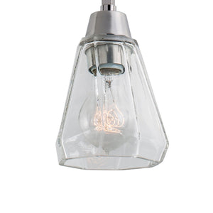 Atlas Arctic 1-Light Pendant - Modern Geometric Design with Faceted Glass Shade for Stunning Interiors Polished Nickel CL11728-NK