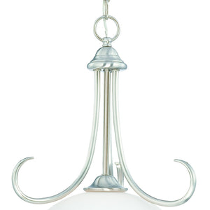 Atlas Bella 16" Wide Elegant Pendant Light with White Glass Shade for Dining, Entryway, and Kitchen Spaces Brushed Nickel CL11729-NK