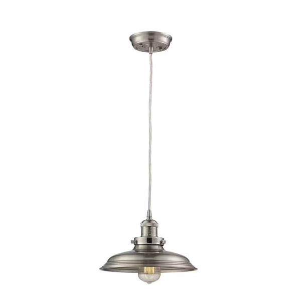 Atlas Biern 10.71" Wide Industrial-Style 1-Light Pendant in Pewter - Versatile Elegance for Any Space CL11731-SV