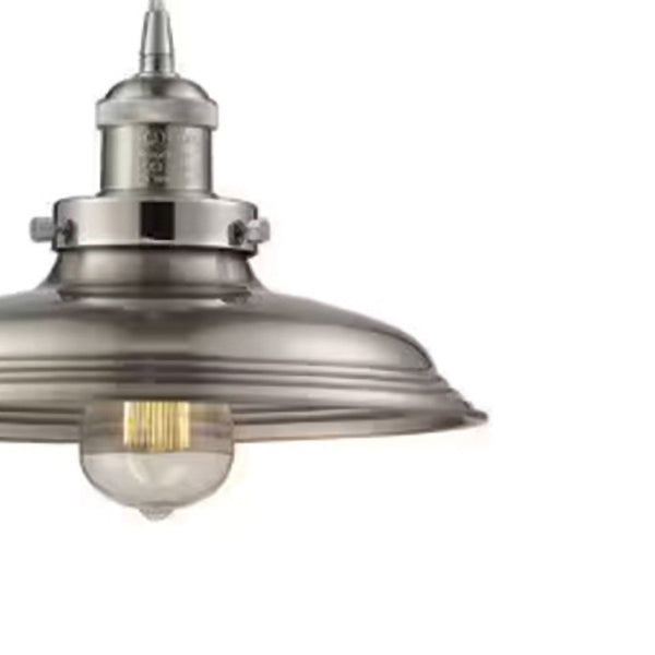 Atlas Biern 10.71" Wide Industrial-Style 1-Light Pendant in Pewter - Versatile Elegance for Any Space CL11731-SV