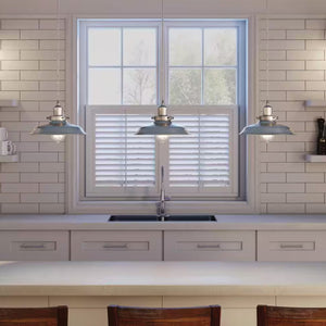 Atlas Biern 10.71" Wide Industrial-Style 1-Light Pendant in Pewter - Versatile Elegance for Any Space CL11731-SV
