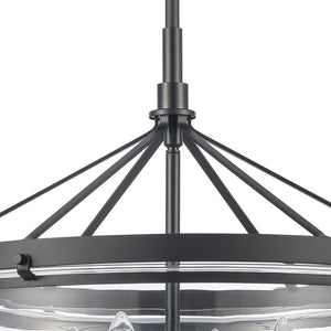 Atlas Boyer Modern 1-Light Pendant with Clear Glass Shade - Elevate Your Space with Elegant Illumination Matte Black 18'' CL11736-BK