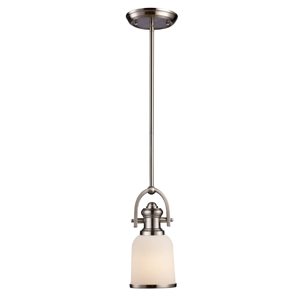 Atlas Brooksdale 5" Wide 1-Light Mini Pendant - Vintage-Inspired Satin Nickel for Modern Home Decor Styles CL11741-NK