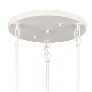 Atlas Cape May 21'' Wide 3-Light Pendant - Coastal Nautical Charm with White Coral Finish & Driftwood Shade CL11745-WH