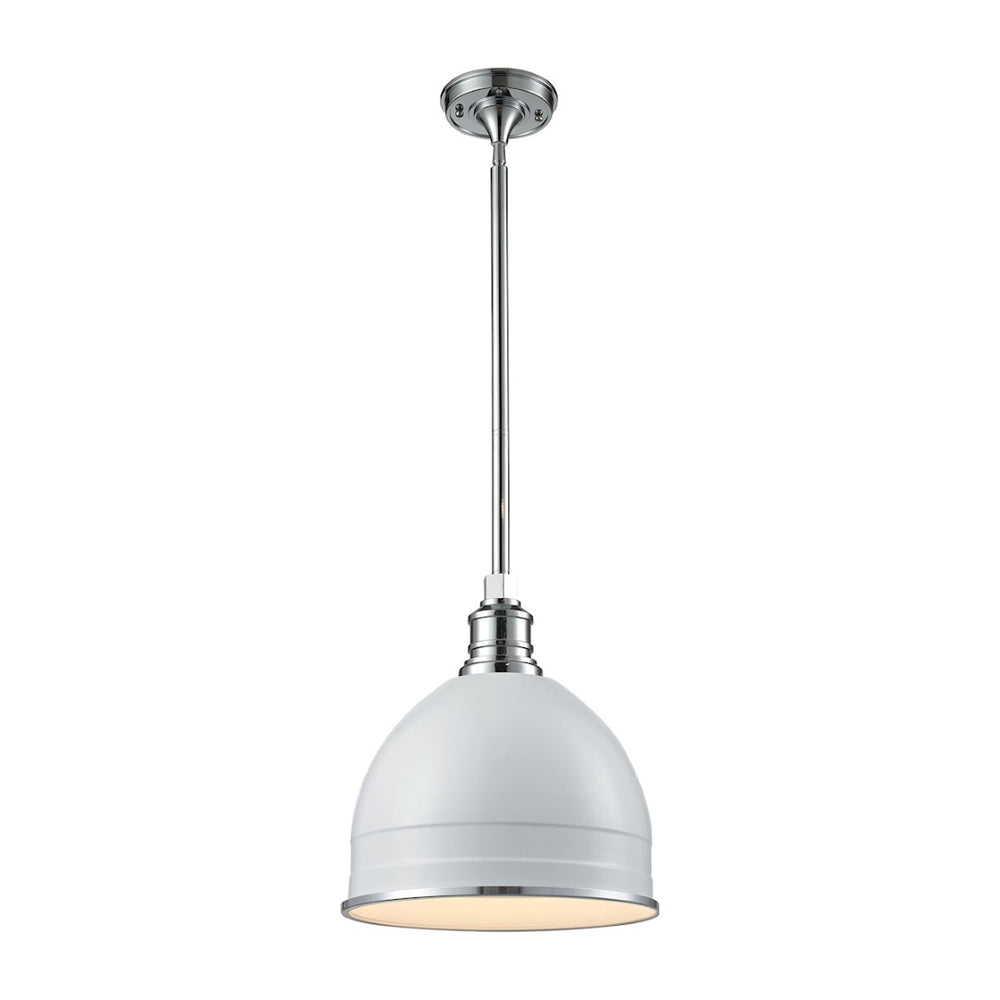 Atlas Carolton 1-Light Pendant - Vintage Industrial Style with Durable Metal Shade for Modern Spaces CL11746-WH