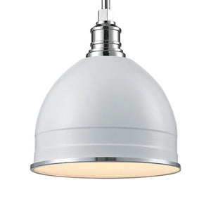 Atlas Carolton 1-Light Pendant - Vintage Industrial Style with Durable Metal Shade for Modern Spaces CL11746-WH