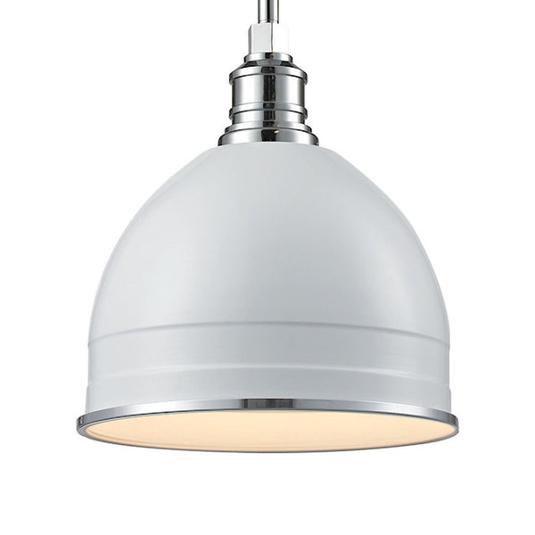 Atlas Carolton 1-Light Pendant - Vintage Industrial Style with Durable Metal Shade for Modern Spaces CL11746-WH