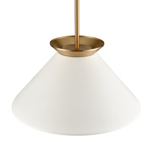 Atlas Cavendish 20" Wide Modern Pendant Light - Oversized Matte White Shade for Elegant Interior Design Brushed Gold CL11747-GD
