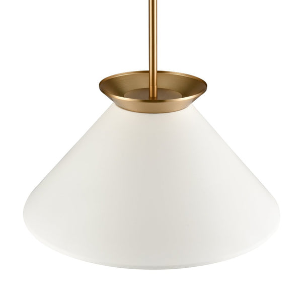 Atlas Cavendish 20" Wide Modern Pendant Light - Oversized Matte White Shade for Elegant Interior Design Brushed Gold CL11747-GD