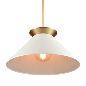 Atlas Cavendish 20" Wide Modern Pendant Light - Oversized Matte White Shade for Elegant Interior Design Brushed Gold CL11747-GD