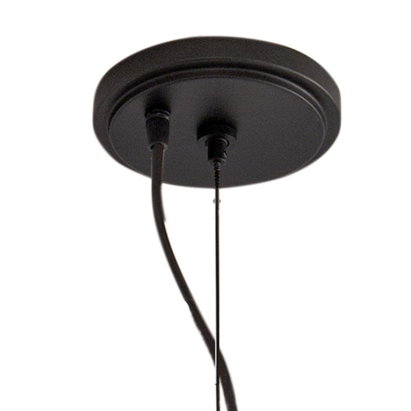 Atlas Cere Modern Pendant Light - Minimalist Design with Airy Glass Shade for Stylish Home Illumination Matte Black 14.25'' CL11748-BK