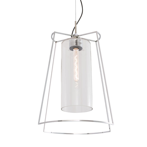 Atlas Cere Modern Pendant Light - Minimalist Design with Airy Glass Shade for Stylish Home Illumination Polished Nickel CL11748-NK