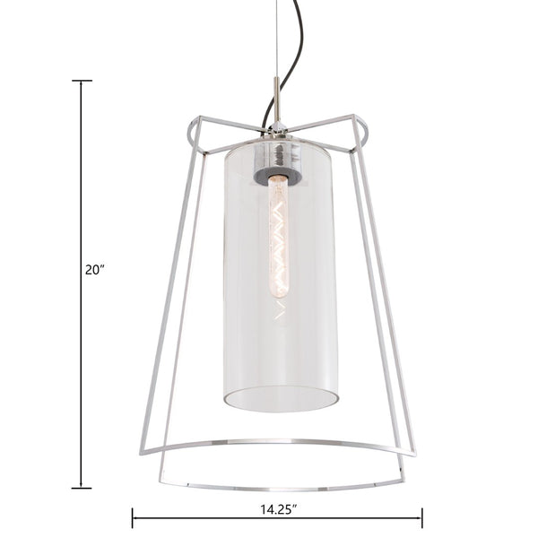 Atlas Cere Modern Pendant Light - Minimalist Design with Airy Glass Shade for Stylish Home Illumination Polished Nickel CL11748-NK