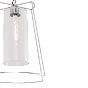 Atlas Cere Modern Pendant Light - Minimalist Design with Airy Glass Shade for Stylish Home Illumination Polished Nickel CL11748-NK