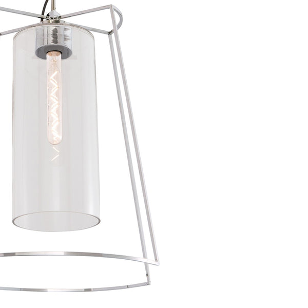 Atlas Cere Modern Pendant Light - Minimalist Design with Airy Glass Shade for Stylish Home Illumination Polished Nickel CL11748-NK