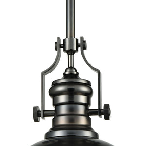 Atlas Chadwick 3-Light Pendant: Elegant Vintage-Inspired Lighting for Dining & Living Spaces, 14" Height Black Nickel CL11750-BK2