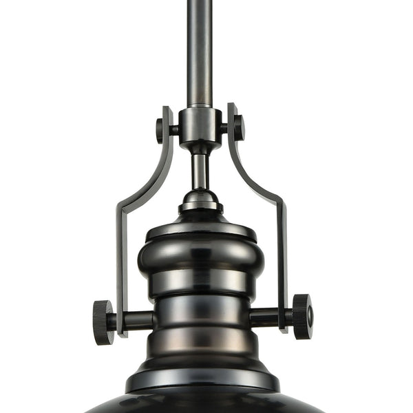 Atlas Chadwick 3-Light Pendant: Elegant Vintage-Inspired Lighting for Dining & Living Spaces, 14" Height Black Nickel CL11750-BK2