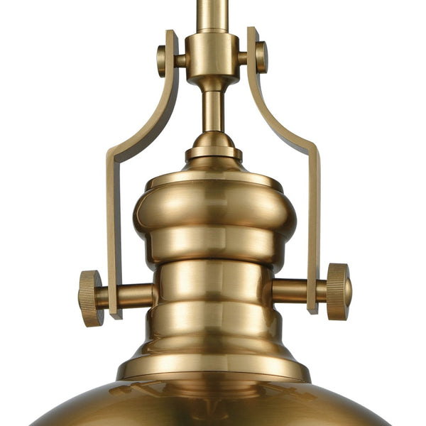 Atlas Chadwick 3-Light Pendant: Elegant Vintage-Inspired Lighting for Dining & Living Spaces, 14" Height Satin Brass 13'' CL11750-BS1
