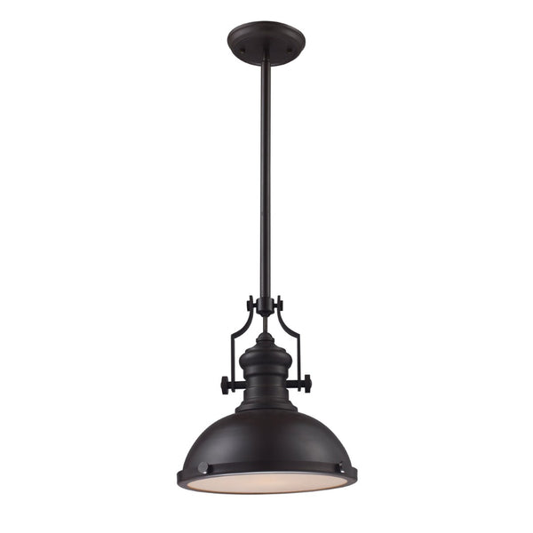 Atlas Chadwick 13" Wide Pendant Light - Elegant Oiled Bronze Finish for Classic & Transitional Spaces CL11750-BZ1